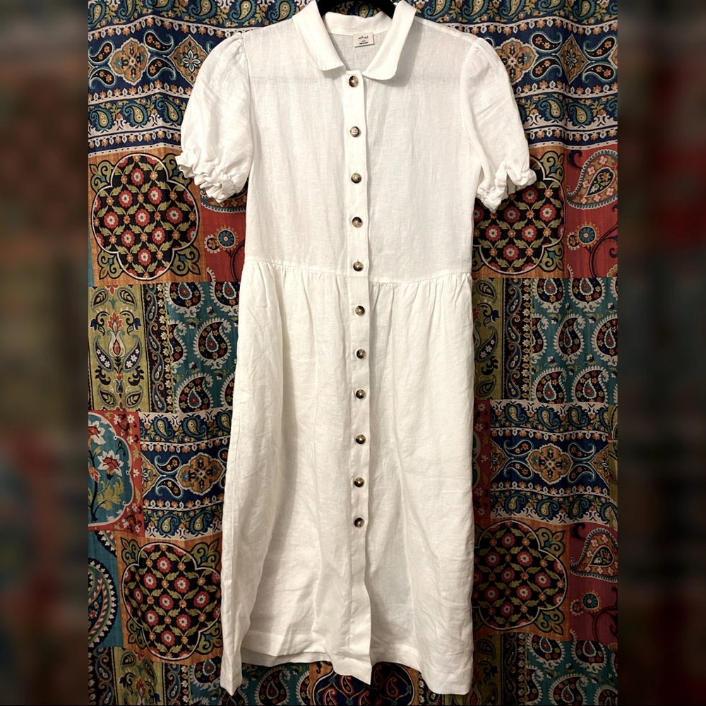 Wilfred Linen Midi Dress